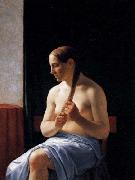 Christoffer Wilhelm Eckersberg Seated Nude Model oil painting on canvas